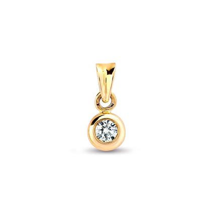 9ct Yellow 15pts Rub over Pendant