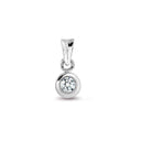 9ct White 10pts Rub over Pendant