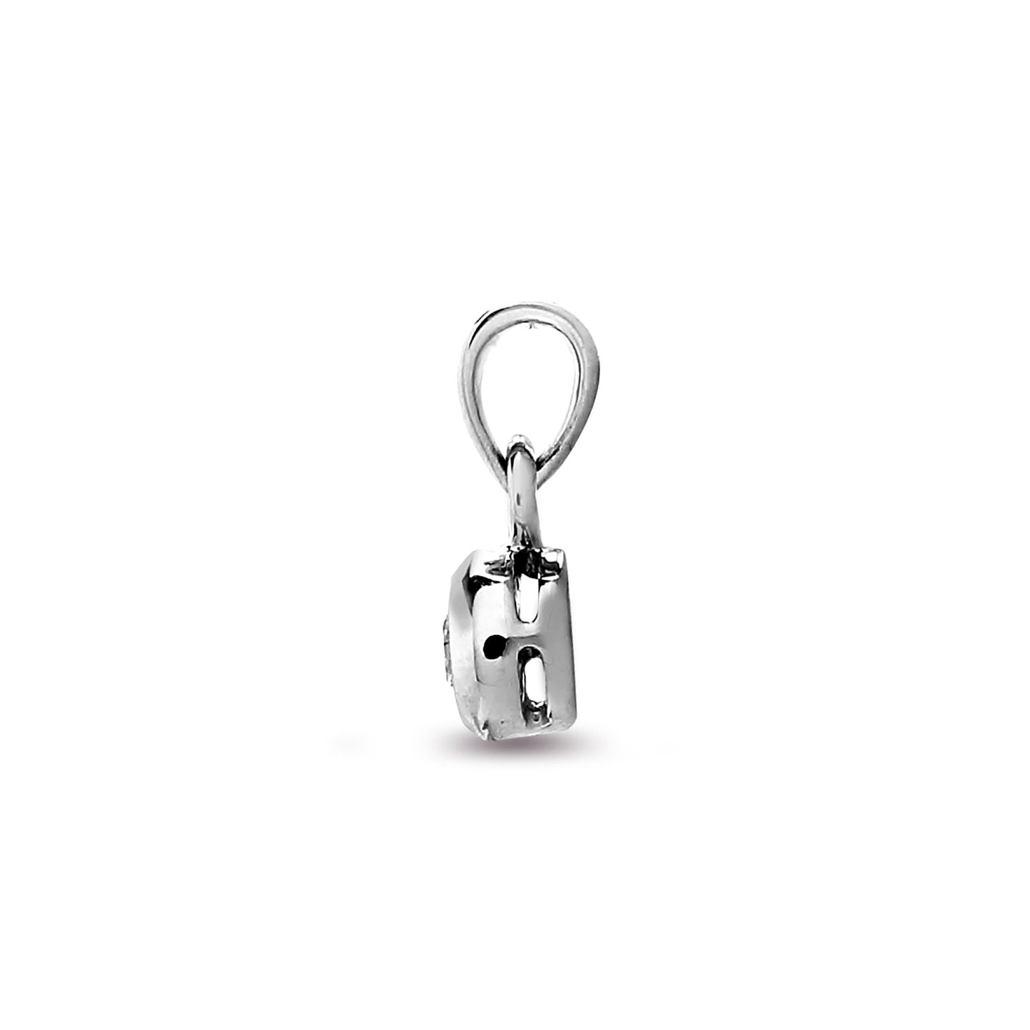 9ct White 15pts Rub over Pendant