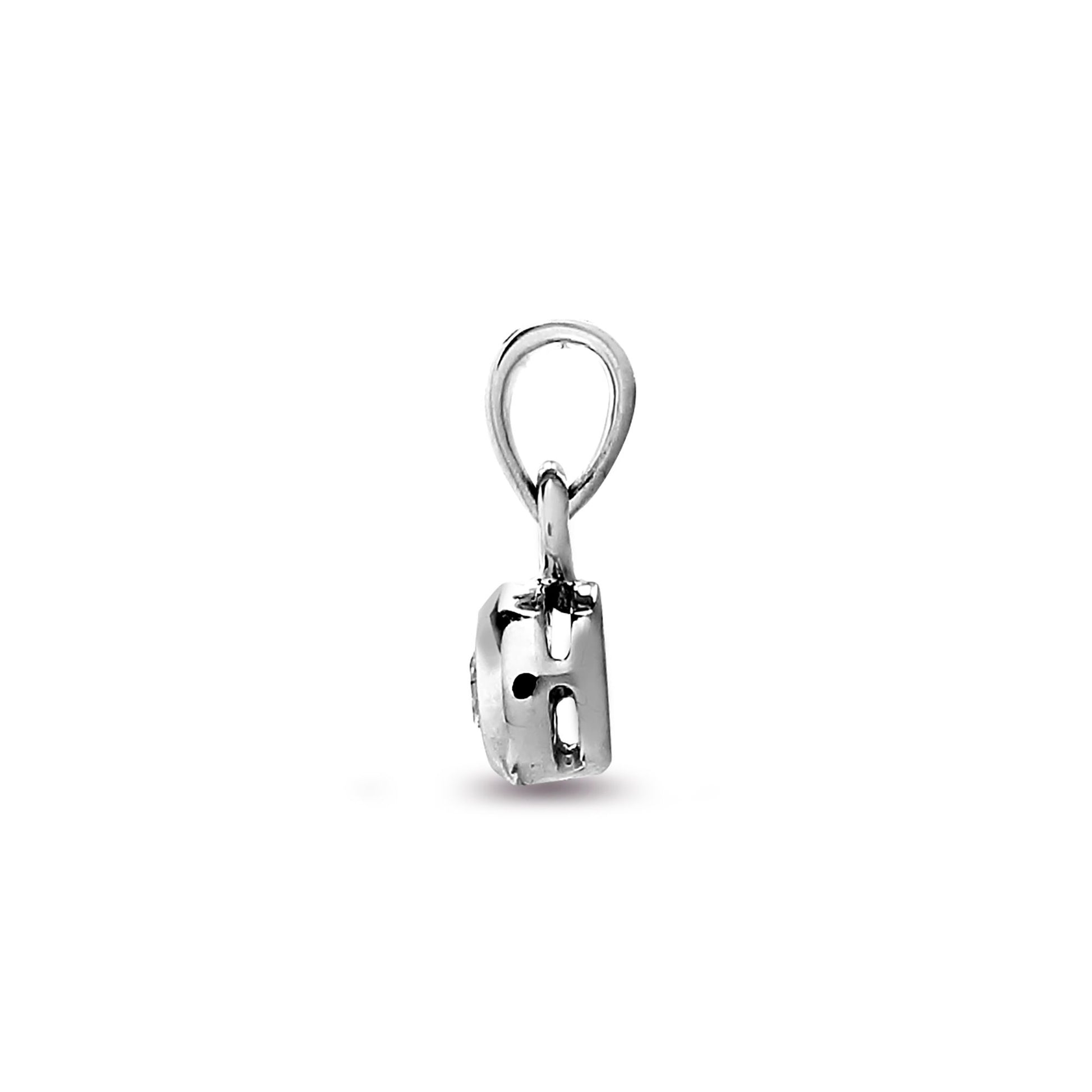 9ct White 15pts Rub over Pendant