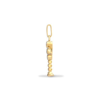9ct Yellow Gold Natural Diamond Corn dolly Boy Pendant