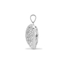 9ct White Gold Natural Heart Pendant