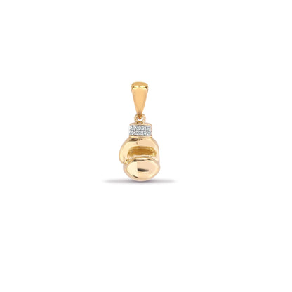9ct Yellow Gold Natural Diamond Boxing Glove Pendant