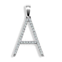 9P105- | 9ct White Gold Natural Diamond Set Initial Pendant