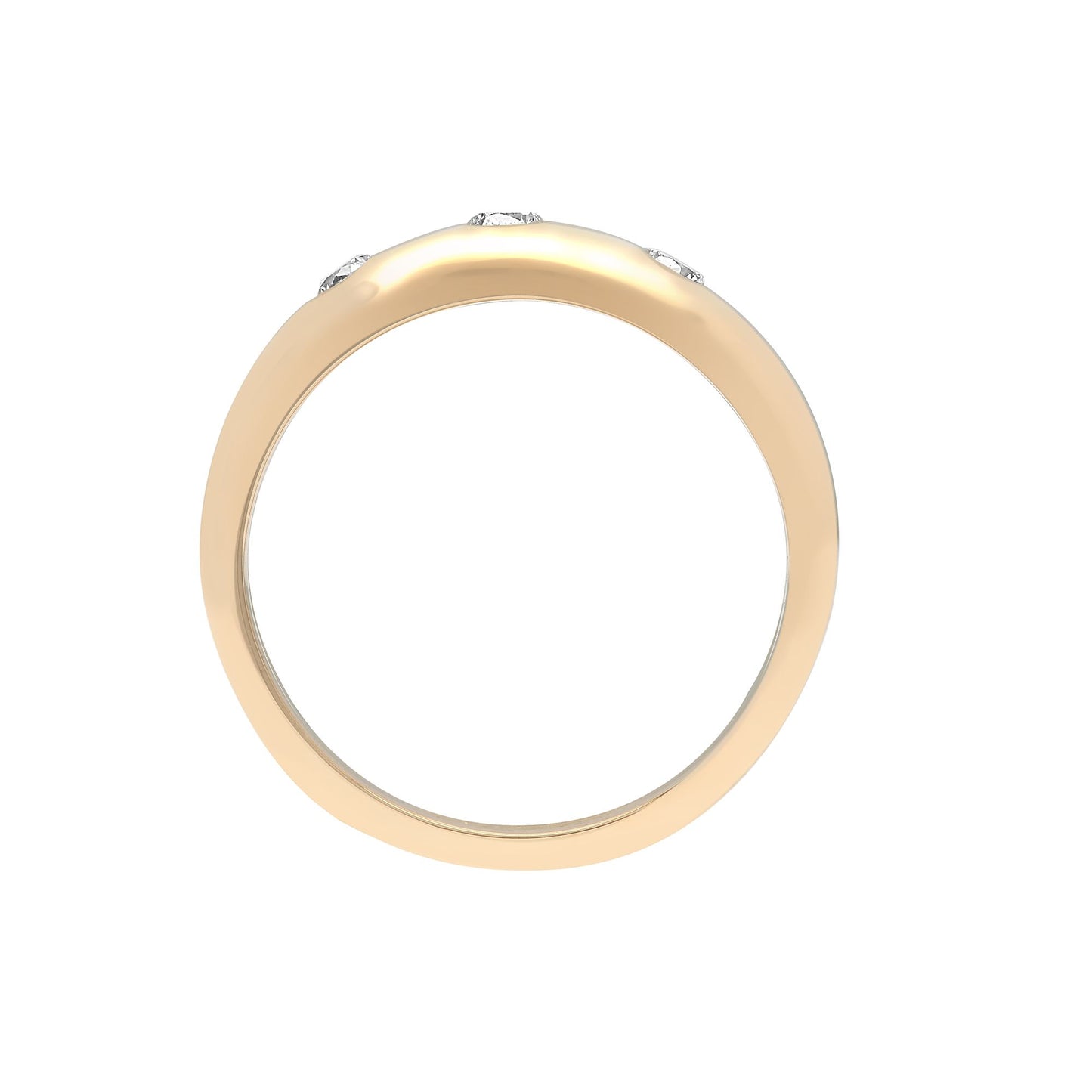9ct Yellow Gold Natural Diamond 3 Stone Trilogy Ring