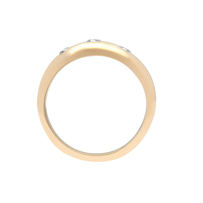 9ct Yellow Gold Natural Diamond 3 Stone Trilogy Ring