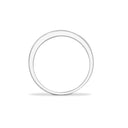 9ct White Gold Natural Diamond Half Eternity Ring