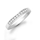 9ct White Gold Natural Diamond Half Eternity Ring