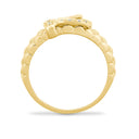 9ct Yellow Gold Natural Diamond Buckle Ring