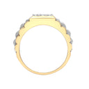 9ct White And Yellow Gold Gents Natural Diamond Ring