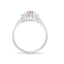 9ct White Gold Natural Diamond 23pts & Ruby 1.10ct Ring