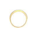 9ct Yellow Gold Half Eternity Natural Diamond Ring