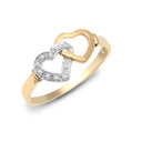 9ct Yellow Gold Natural Diamond Heart Ring