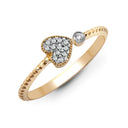 9ct Yellow 7pts Natural Diamond Heart Ring