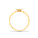 9ct Yellow 7pts Natural Diamond Heart Ring