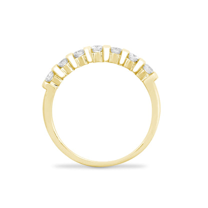 9ct Yellow 40pts Bar Set Ring