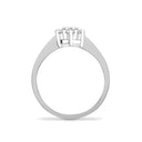 9ct White 33pts 6 x 1 Cluster Ring