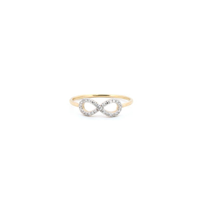 9ct Yellow 0.10ct Natural Diamond Infinity Ring