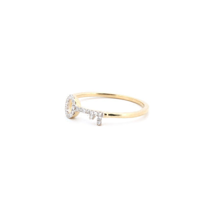 9ct Yellow 0.07ct Natural Diamond Key Ring