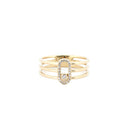 9ct Yellow 0.08ct Moving Natural Diamond Ring