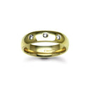 9ct Gold Yellow Natural Diamond Rubover set Wedding Ring