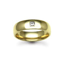 9ct Gold Yellow Natural Diamond Rubover set Wedding Ring