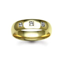 9ct Gold Yellow Natural Diamond Rubover set Wedding Ring
