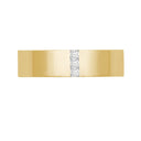 9ct Gold Yellow Natural Diamond Rubover set Wedding Ring
