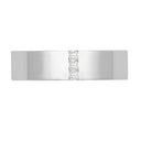 9ct Gold White Natural Diamond Rubover set Wedding Ring