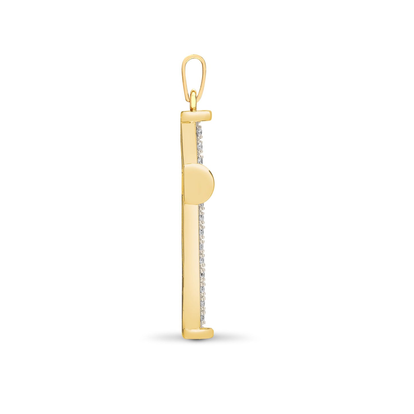 9ct Yellow Gold Natural Diamond Cross