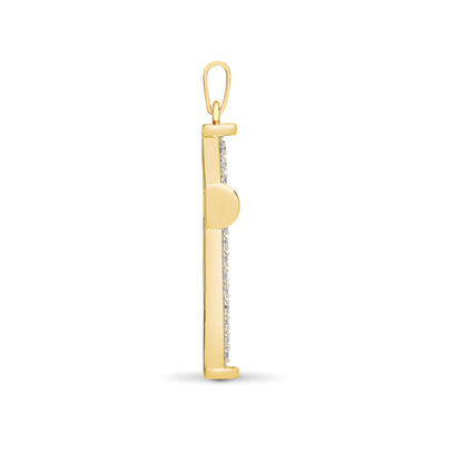 9ct Yellow Gold Natural Diamond Cross