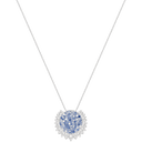 Medium White Gold Sapphire Diamond Pendant