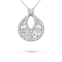 Snowflake Large Model Pendant in 18K White Gold with Diamonds