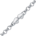 925 Silver Double Boxing Glove Belcher Bracelet