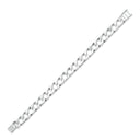 925 Silver Cast Lizard and Plain Curb Bracelet