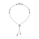 925 Silver Cubic Zirconia Heart and Bead Bracelet