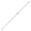 925 Cubic Zirconia Set Cluster Bracelet