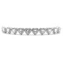 925 Silver Cubic Zirconia Set Heart Bracelet
