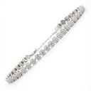 925 Silver Rhodium Plated Cubic Zirconia Set Bracelet