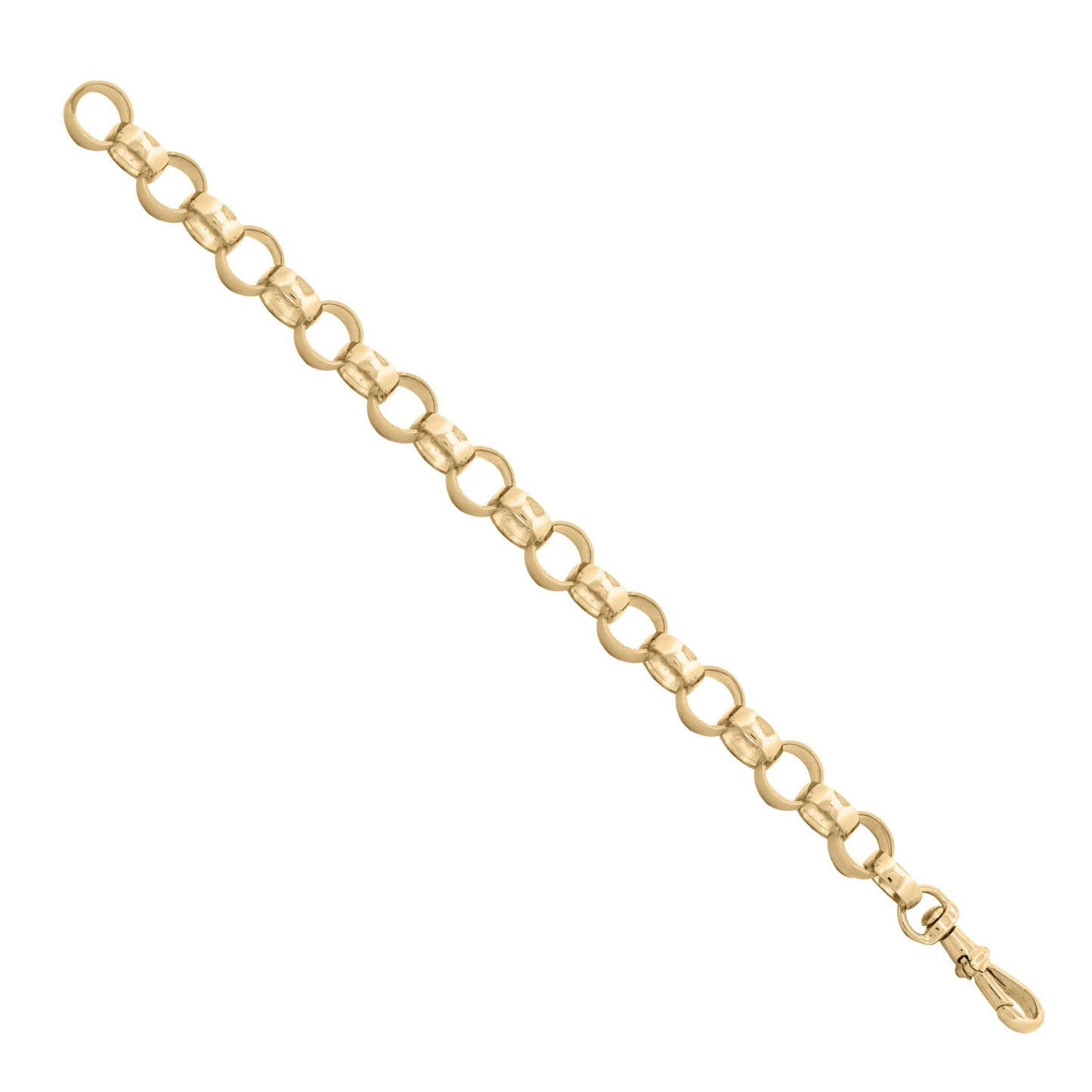 925 Silver Gold Plated Polished Belcher Bracelet