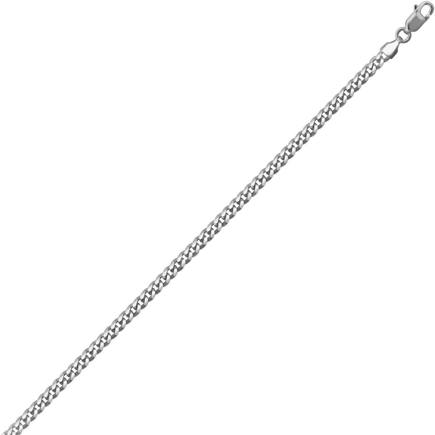 Rhodium Plated Miami Cuban 2.8mm Gauge Chain