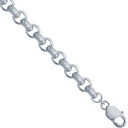 925 Silver Patterened & Plain Belcher 9.0mm Gauge Bracelet