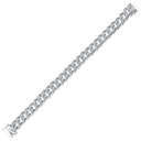 ACN045A- | 925 Silver Cubic Zirconia Set Cuban Bracelet
