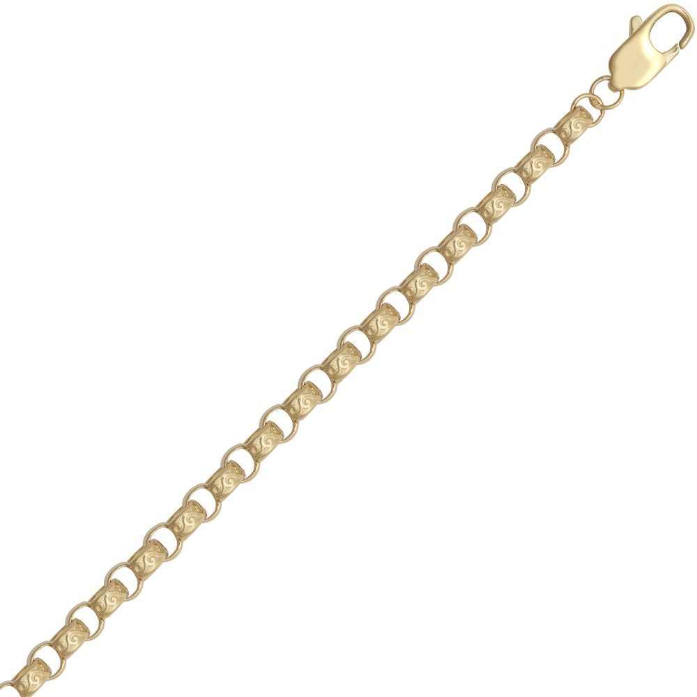 925 Silver Gold Plated Belcher Bracelet