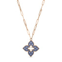 Venetian Princess Pendant with Diamonds and Blue Titanium
