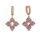 Venetian Princess Earrings in 18kt Rose Gold with Diamonds and Titanium