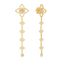 Princess Flower Earrings in 18kt Gold with Diamonds