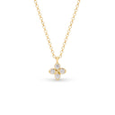 Princess Flower Necklace in 18kt Yellow Gold with Diamonds