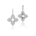 Princess Star Earrings in 18kt White Gold with Diamonds