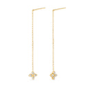 Princess Flower Earrings in 18kt Yellow Gold with Diamonds